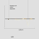 Axyaa Curved Line LED Chandelier for Nordic Minimalist Art Restaurant Bar