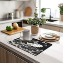 Axyaa Halloween Kitchen Draining Mat, Absorbent & Quick Dry for Coffee & Dishes