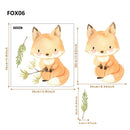Axyaa Fox Friend Clouds Wall Decal Watercolor Vinyl Nursery Print Kids Room Decor