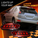Axyaa Rear Bumper Reflector Lights with Dynamic Turn Signal for Lexus RX Harrier Venza