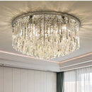 Axyaa Luxury Crystal Ceiling Lights - Gold/Chrome Metal Mounted Lighting