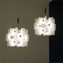 Axyaa ETOIL LED Acrylic Chandelier White Square Light Fixture