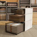 Axyaa Brown Drawer Storage Box for Clothes, Toys, Shoes - Space-Saving Organizer