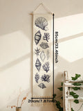 Boho Coastal Seashell Wall Hanging Tapestry by Axyaa - Nautical Beach Home Decor