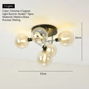 Axyaa Glass Ball LED Ceiling Light - Nordic Modern Living Room Bedroom Lighting