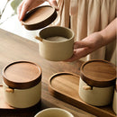 Axyaa Ceramic Seasoning Jar Set with Lid, Set of 3 Kitchen Containers