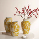Axyaa Chinese-Style Retro Blue and White Porcelain Vase - Home Decoration Accessory