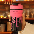 Axyaa 550ml Tritan Sports Water Bottle for Girls: Large Capacity, Double Drinking, Portable Straw Cup