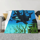 Axyaa Killer Whale Orca Ultra Soft Throw Blanket for Home Bed Couch