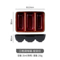 Axyaa Ceramic Seasoning Set - Three Grid Plate with Dipping Dishes