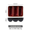 Axyaa Ceramic Seasoning Set - Three Grid Plate with Dipping Dishes