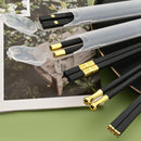 Axyaa Black Gold Sushi Chopstick Set with Storage Box