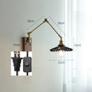 Axyaa Ceramic Wall Lamp Pull Chain Switch Up Down Bedroom Living Room Lighting LED