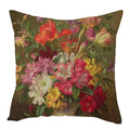 Axyaa Rose Vase Floral Cushion Cover - Orange Pomegranate Sofa Pillow Case