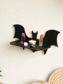 Gothic Bat Wall Decor Black Shelf Crystal Holder Home Display Axyaa Brand