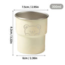 Axyaa Little Bear Stainless Steel Coffee Cup with Wooden Pad