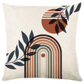 Axyaa Geometric & Leaf Patterned Pillow Covers for Sofa, Bedroom, Car - Modern Cushion Cover