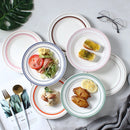 Axya Ceramic Dinner Plates Set of 4 for Restaurant Dining or Home Kitchen