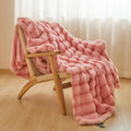 Axyaa Rabbit Fleece Blanket Quilt: Winter Thickened, Soft, & Cozy Sofa Blanket