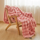 Axyaa Rabbit Fleece Blanket Quilt: Winter Thickened, Soft, & Cozy Sofa Blanket
