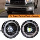 Axyaa LED Fog Light Angel Eyes DRL for Toyota Tacoma Tundra Sequoia 2005-2015