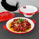 Axyaa Crayfish Double Ear Plates for Barbecue and Seafood Dishes