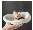Axyaa Irregular Petal Bowl - Elegant Deep Plate for Salads, Fruits
