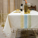 Axyaa Rectangular Tablecloth Fabric Imitation Cotton and Linen Small Fresh