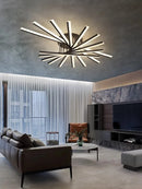 Axyaa Modern LED Ceiling Chandeliers - Dimmable Living Room Lighting Fixtures