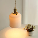 Axyaa White Ceramic Chandelier LED Pendant Light Fixture for Kitchen Decor