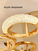 Axyaa Circle Ring LED Ceiling Light Modern Minimalist Luxury Acrylic Bedroom Living Room Lighting Fixtures