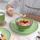 Axyaa Macaron 32-Piece Porcelain Dinnerware Set for 8 People