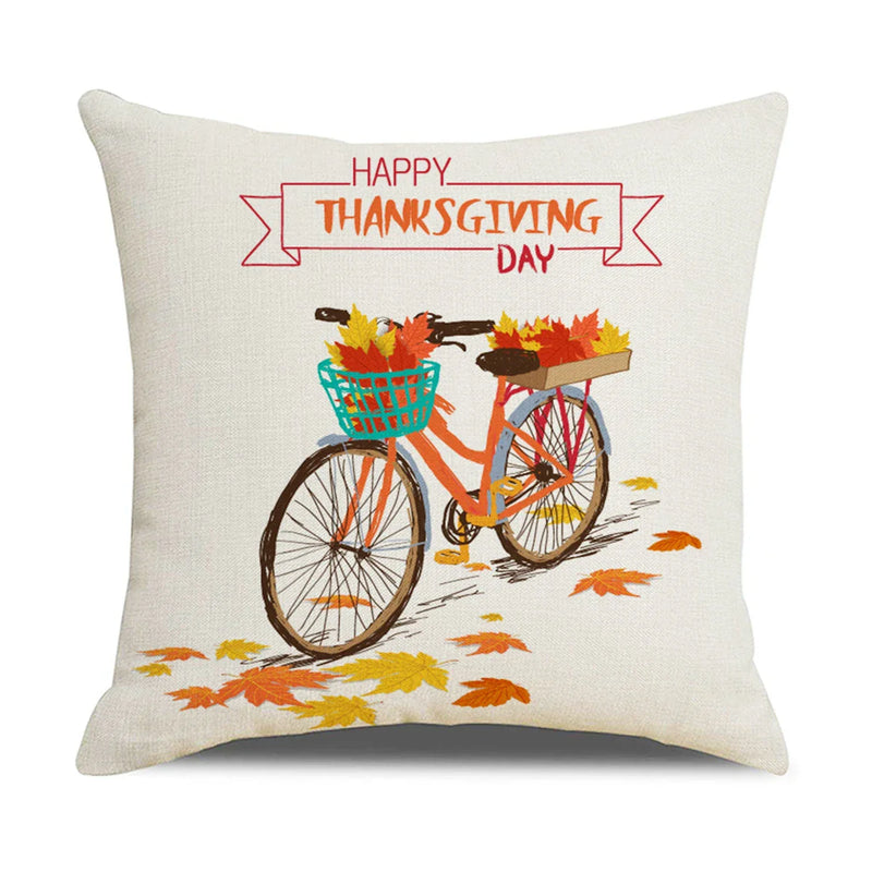 Axyaa Maple Leaf Pillow Case Set for Autumn Harvest Home Decor