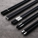 Axyaa Black Alloy Chopsticks Set for Food, Sushi, Noodles - Japanese & Korean Style