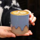 Axyaa Ceramic Glazed Latte Cups Vintage Style Drinking Mugs for Household.