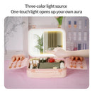 Axyaa LED Mirror Cosmetic Case: Travel-friendly Storage Solution for Women's Makeup