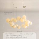 Axyaa Nordic White Bubble Ceiling Chandelier for Elegant Interior Lighting