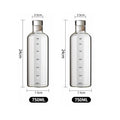 Axyaa Large Capacity Glass Water Bottle with Time Marker Cover