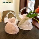 Axyaa Handbag Vase Glass Flower Basket Home Decor EntityStateLuxury Statement
