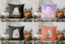Cute Ghost Floral Halloween Pillow Cover for Sofa Bedroom Car by Axyaa