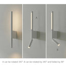 Axyaa Nordic LED Wall Sconce Bedside Lamp White