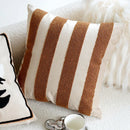Axyaa Brown Plant Oat Cream Sofa Pillow Cover Retro Premium Cushion Cover