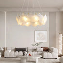 Axyaa Luxury Cream Glass Pendant Lamp for Living Room, Bedroom, Dining Room