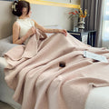 Axyaa 100% Cotton Muslin Throw Blanket - Lightweight Breathable Boho Throws