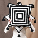 Axyaa Geometric Pattern Cotton Cushion Cover for Home Decor