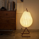 Axyaa Wabi Sabi Pear Shape Silk Floor Lamp for Home Living Room Decoration