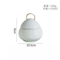 Axyaa Ceramic Egg Shape Bowl with Lid for Soup and Desserts