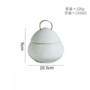 Axyaa Ceramic Egg Shape Bowl with Lid for Soup and Desserts