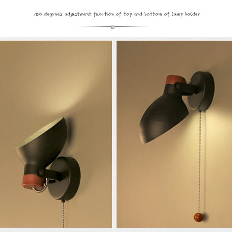 Nordic Iron Wall Lamp Modern Macaron Axyaa Rotatable Light