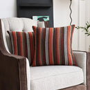 Axyaa Bohemian Textured Striped Throw Pillow Cover for Sofa Bed